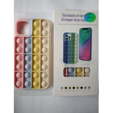 Чехол Поп Ит антистресс Pop it Relax на iPhone 11 силиконовый  разноцветный