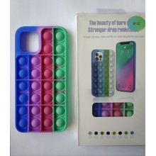Чехол Поп Ит антистресс Pop it Relax на iPhone 12 силиконовый  разноцветный