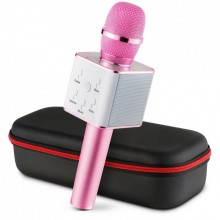 Бездротовий мікрофон караоке Q7 рожевий Pink