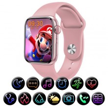 Смарт часы Smart Watch Series 6 M26 PLUS 44mm Aluminium беспроводная зарядка pink розовый 