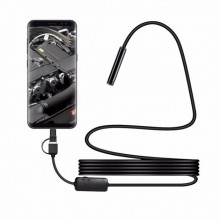  USB камера цифровой эндоскоп UTM жесткий кабель 2м 5.5мм micro USB, TYPE-C и насадки 