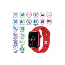 Смарт часы Smart Watch фитнес браслет i12 Aluminium Viber голосовой вызов красный