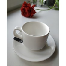 Кофейный набор фарфоровый чашка 100 мл + блюдце HoReCa HLS