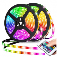 Світлодіодна LED стрічка RGB 5050 Multicolor 5м 12V з Bluetooth керуванням  пульт, контролер, адаптер